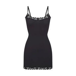 SKIMS - M - Fits Everybody Black Lace Slip Dress
